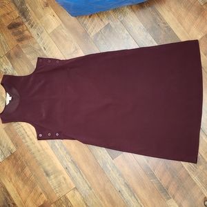 Casual Corner Annex Wine Purple Sleeveless Midi Dress, Size 12 Petite